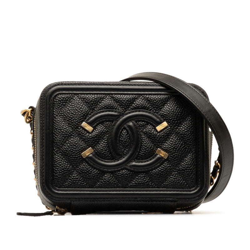 Chanel Caviar Skin CC Filigree Chain Shoulder Bag in Great Condition