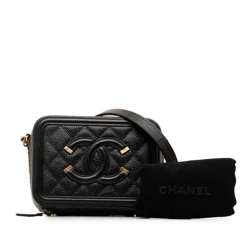 Chanel Caviar Skin CC Filigree Chain Shoulder Bag in Great Condition