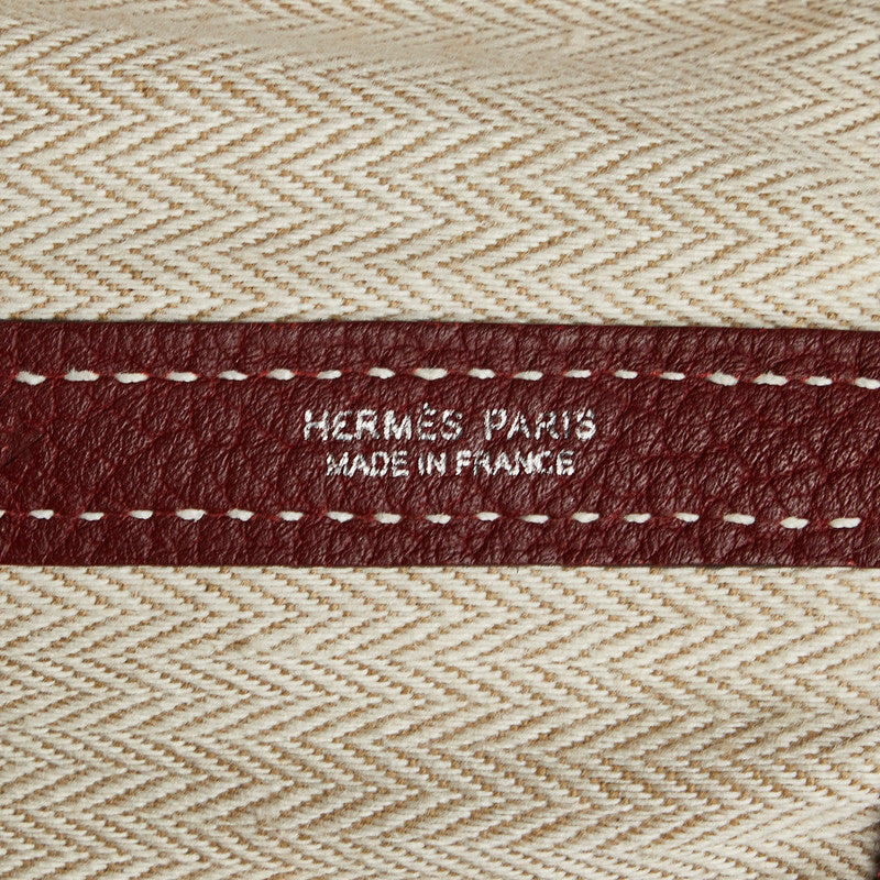 Hermes Garden Party PM Handbag Tote Bag Rouge Ash Red Negonda in Very Good Condition