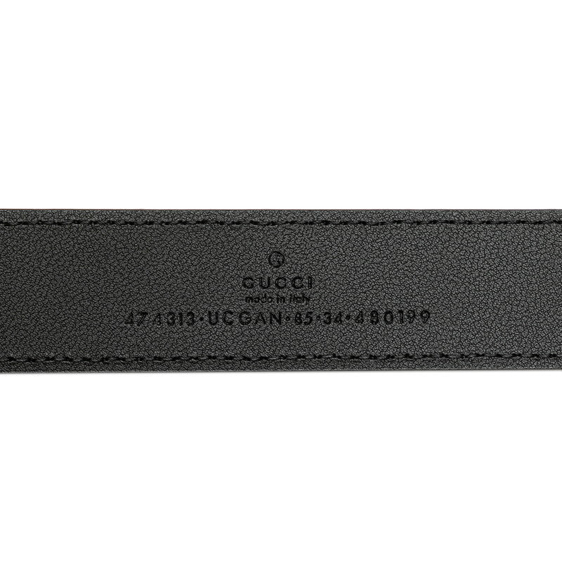 Gucci Leather Signature Square Buckle Belt