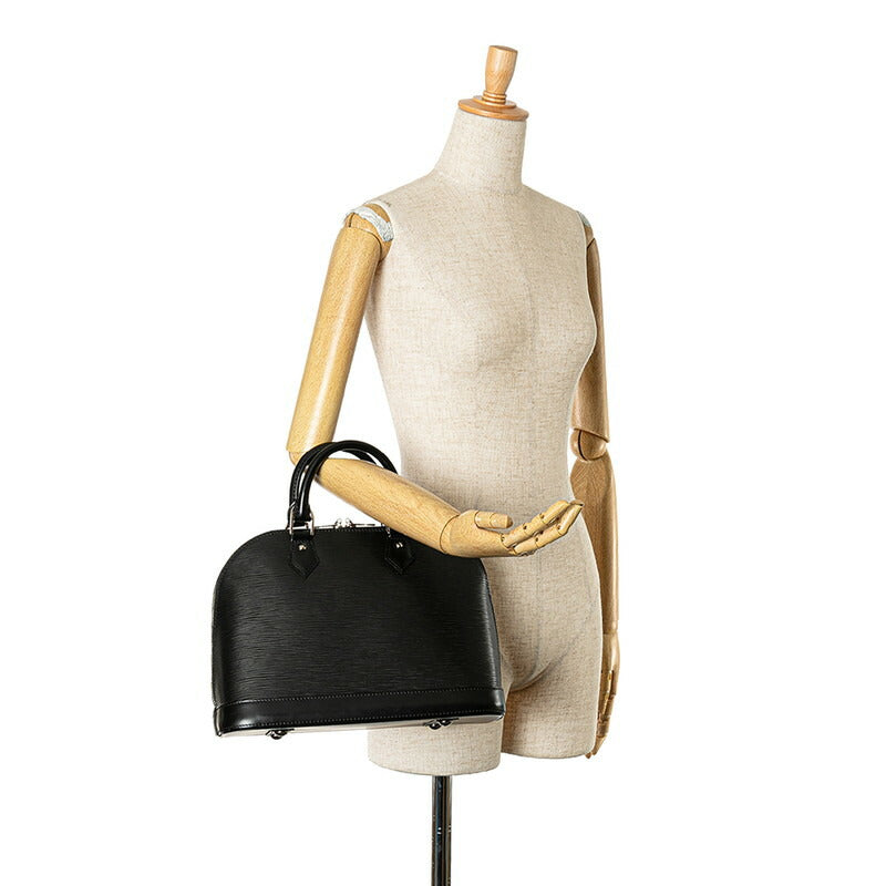 Louis Vuitton Alma PM Leather Handbag Black