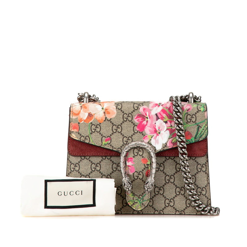 Gucci GG Blooms Dionysus Chain Shoulder Bag PVC Suede 421970 in Great Condition