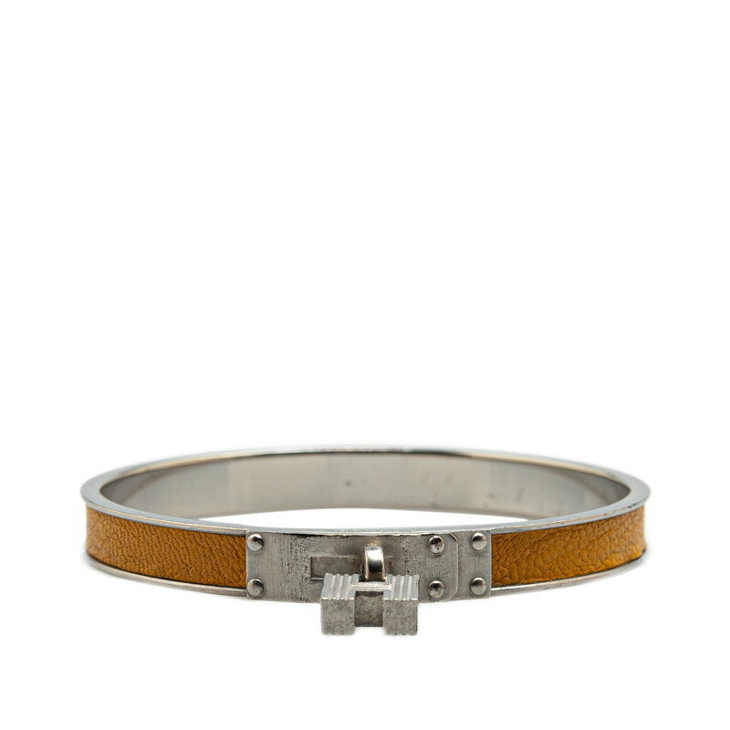 Hermes Kelly Bangle H Motif Silver Yellow