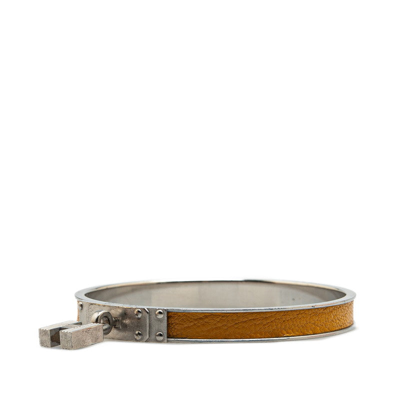 Hermes Kelly Bangle H Motif Silver Yellow