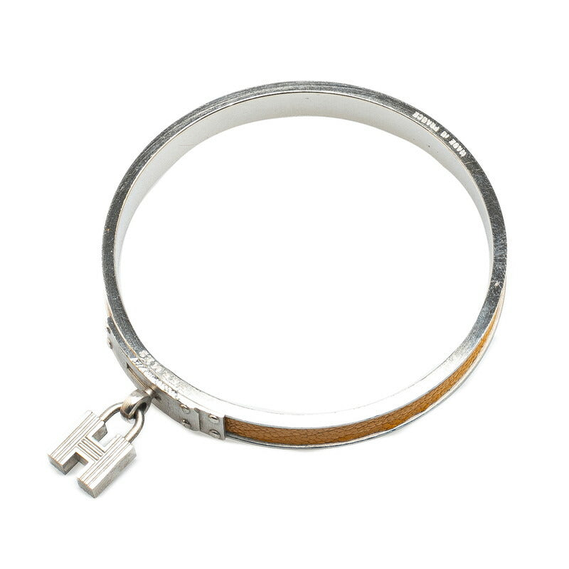 Hermes Kelly Bangle H Motif Silver Yellow