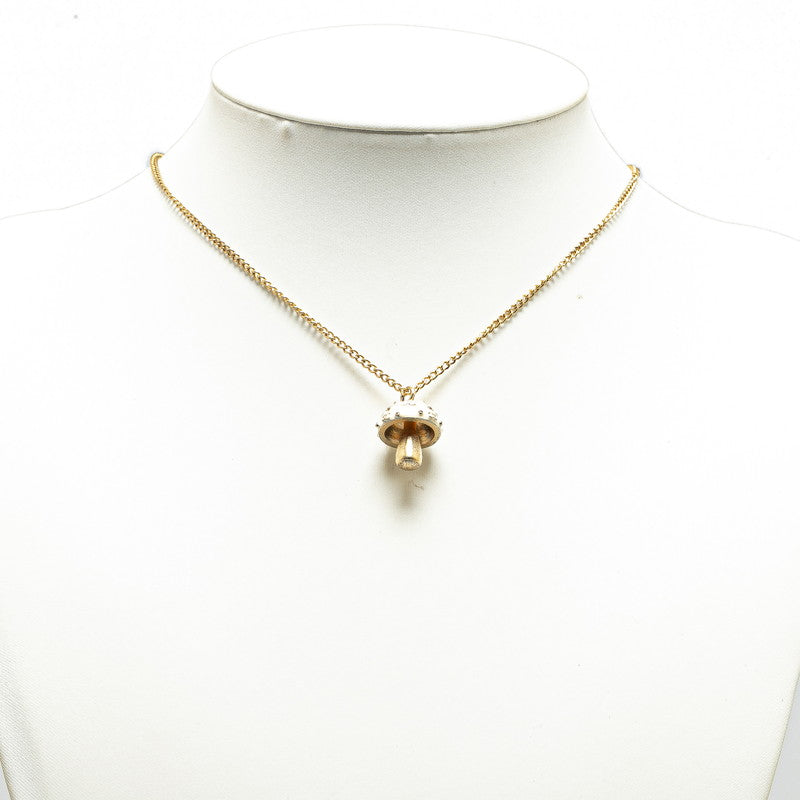 Chanel Coco Mark Mushroom Necklace Gold