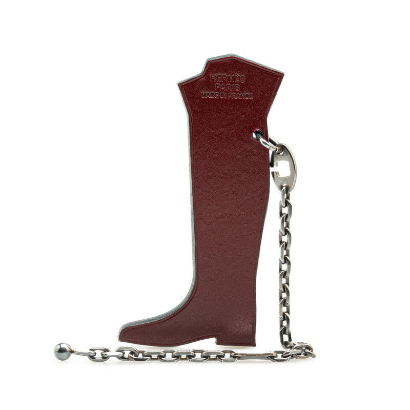 Hermes Leather Box Boots Charm Keychain