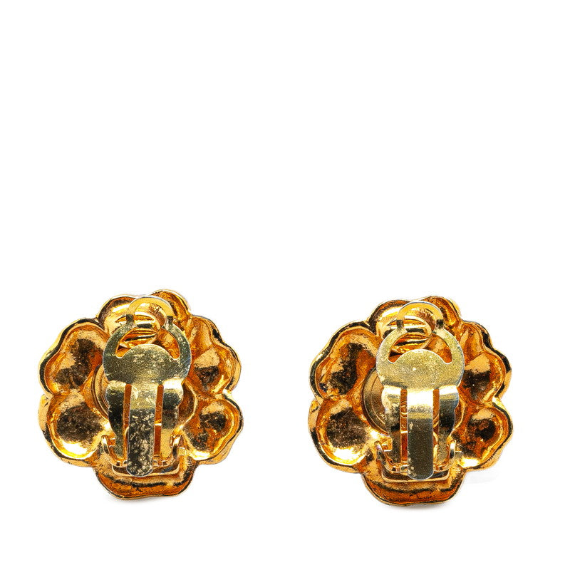 Chanel Camellia Earrings Gold Plated