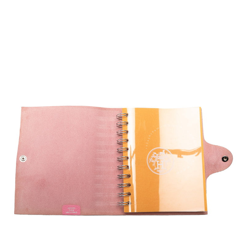 Hermes Ulysse PM 11-Hole Notebook Cover Pink Togo in Very Good Condition