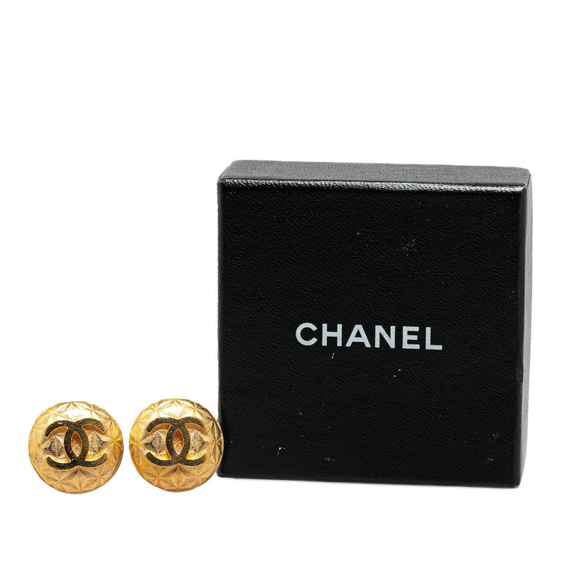 Chanel Vintage Matelasse Coco Mark Earrings