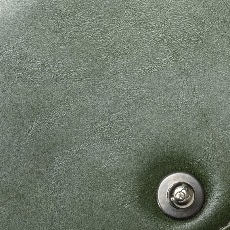 Chanel Boy Shoulder Bag Green Leather