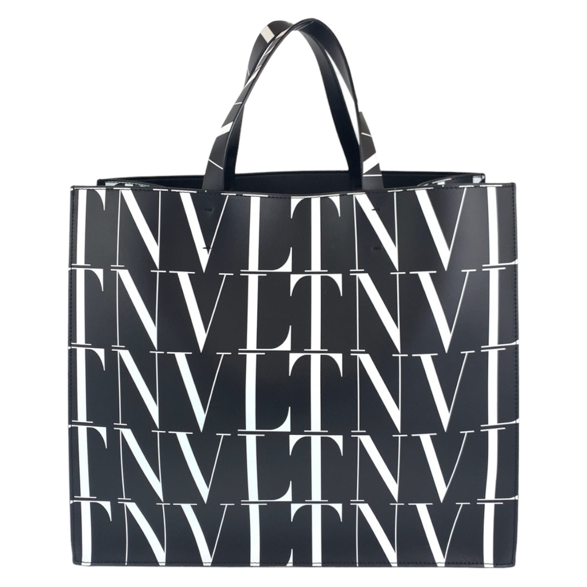 Valentino VLTN Black White Calf Tote Bag in Great Condition