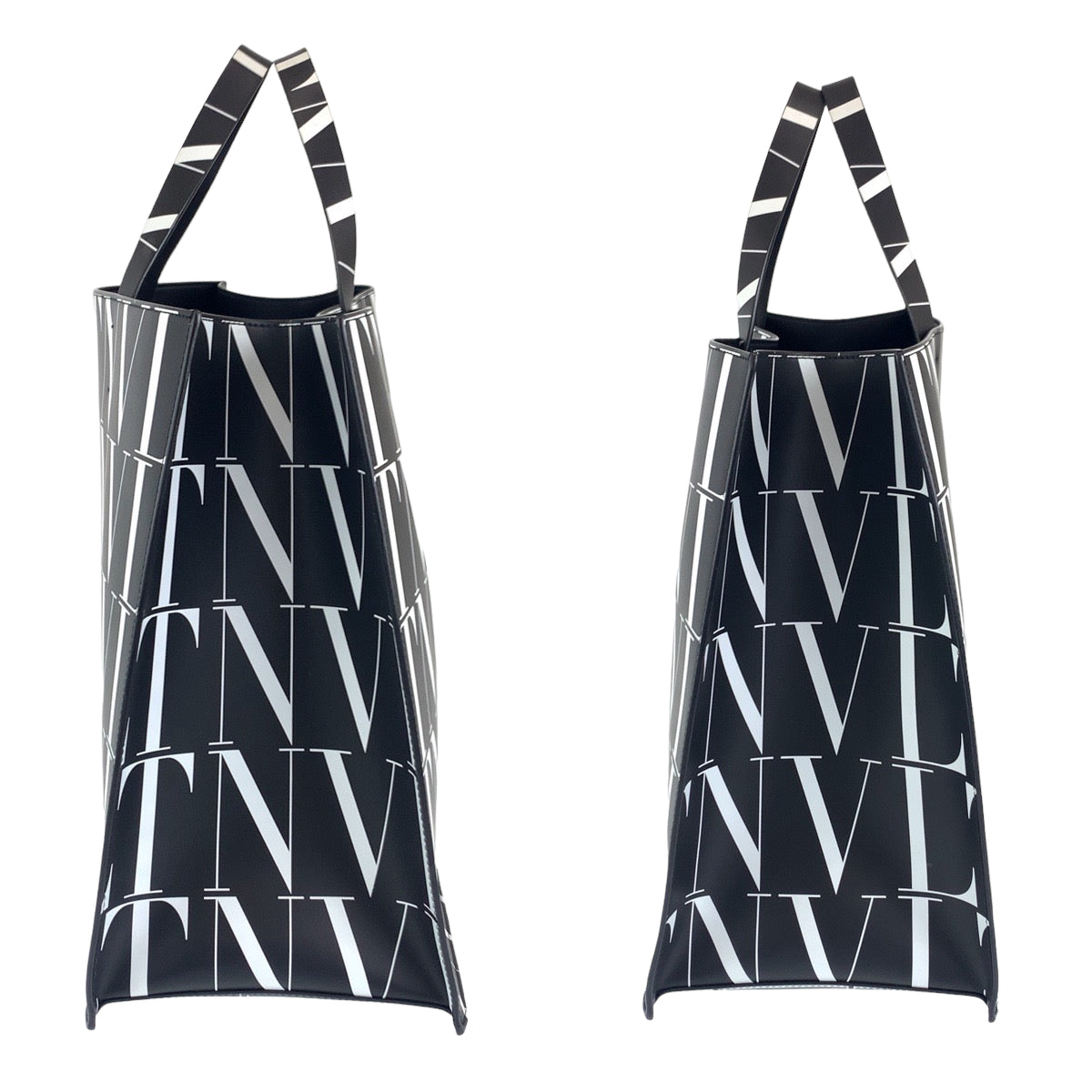 Valentino VLTN Black White Calf Tote Bag in Great Condition