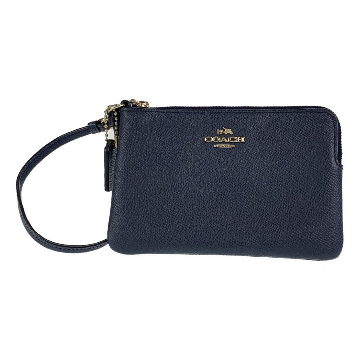 Coach Navy Gold PVC Pouch 400394