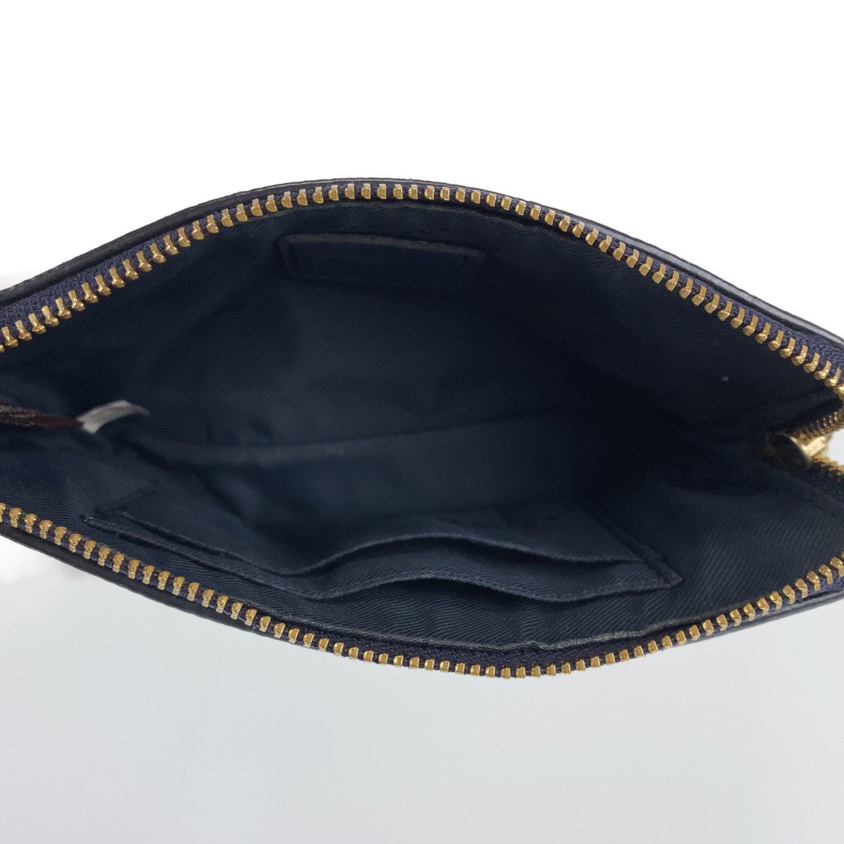 Coach Navy Gold PVC Pouch 400394