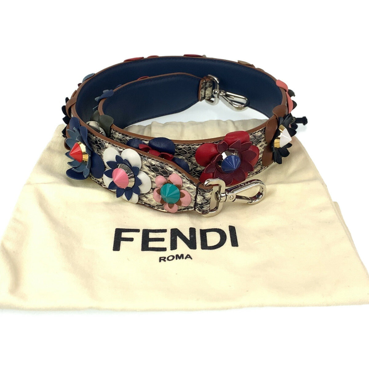 Fendi Flower Leather Plastic Strap