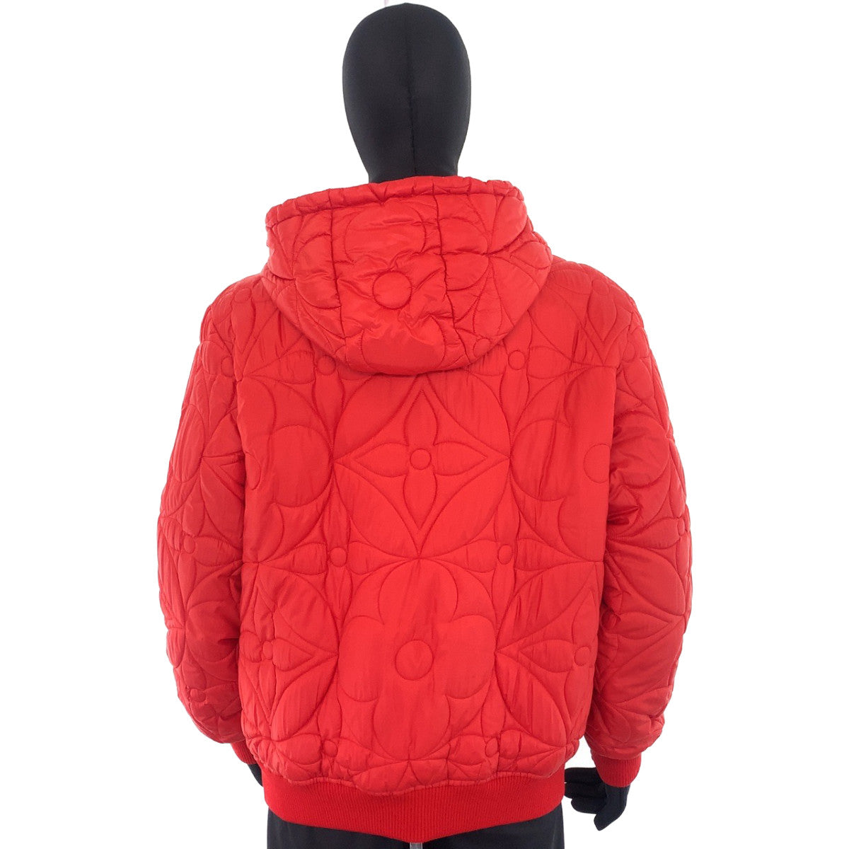 Louis Vuitton Monogram Quilted Jacket Red Polyester