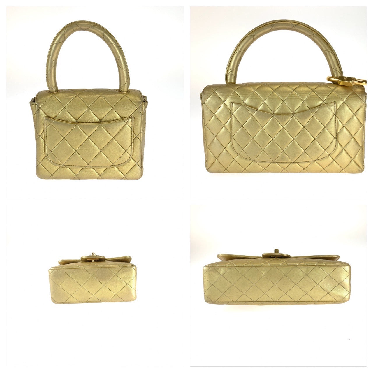 Chanel Vintage Lambskin Matelasse Handbag