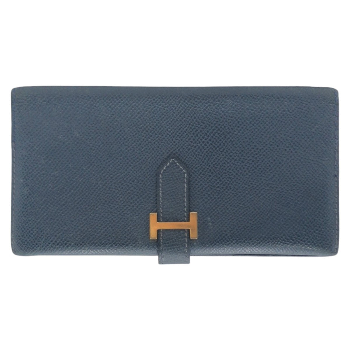 Hermes Leather Bearn Souffle Long Wallet