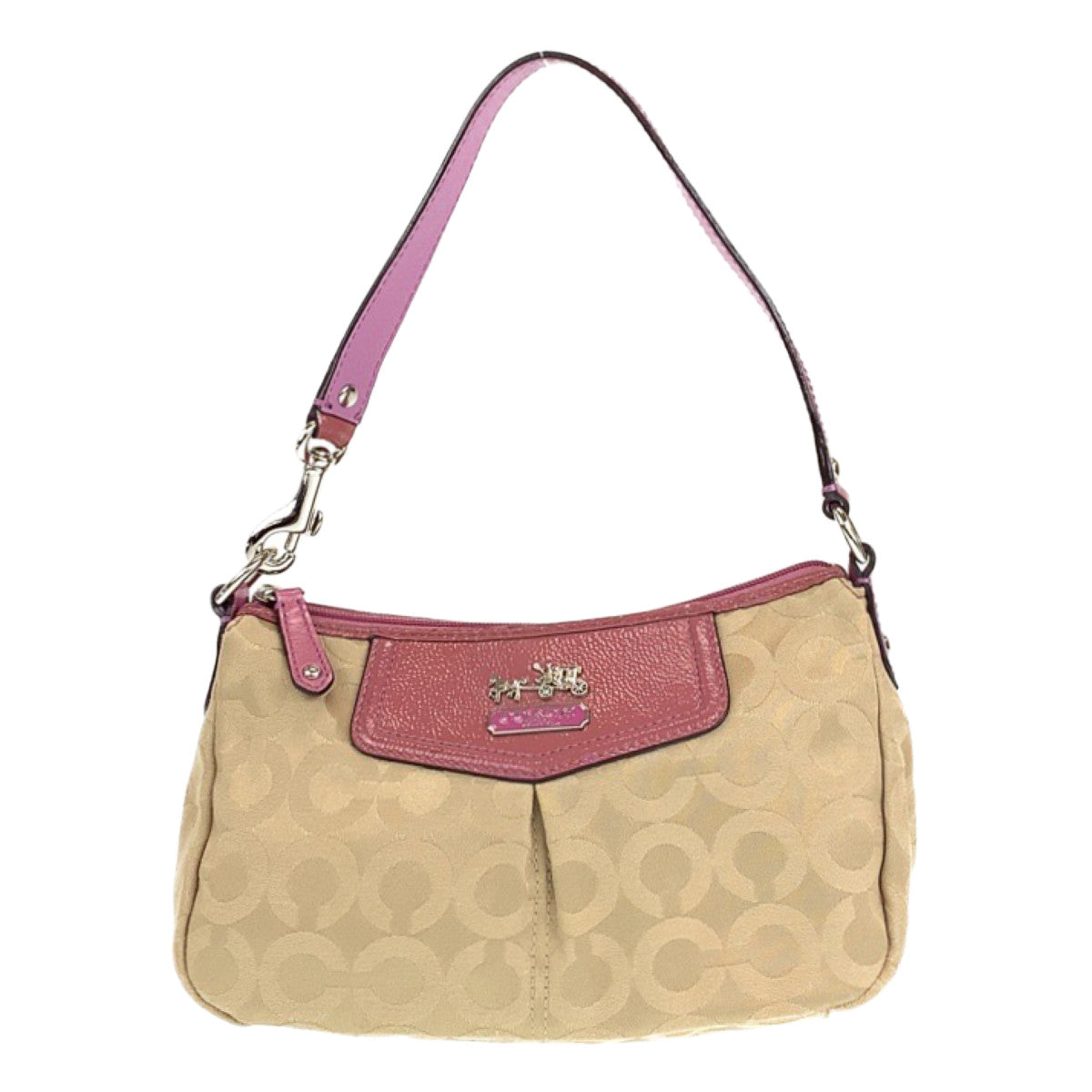 Coach Op Art Canvas Handbag 401638 in Very Good Condition