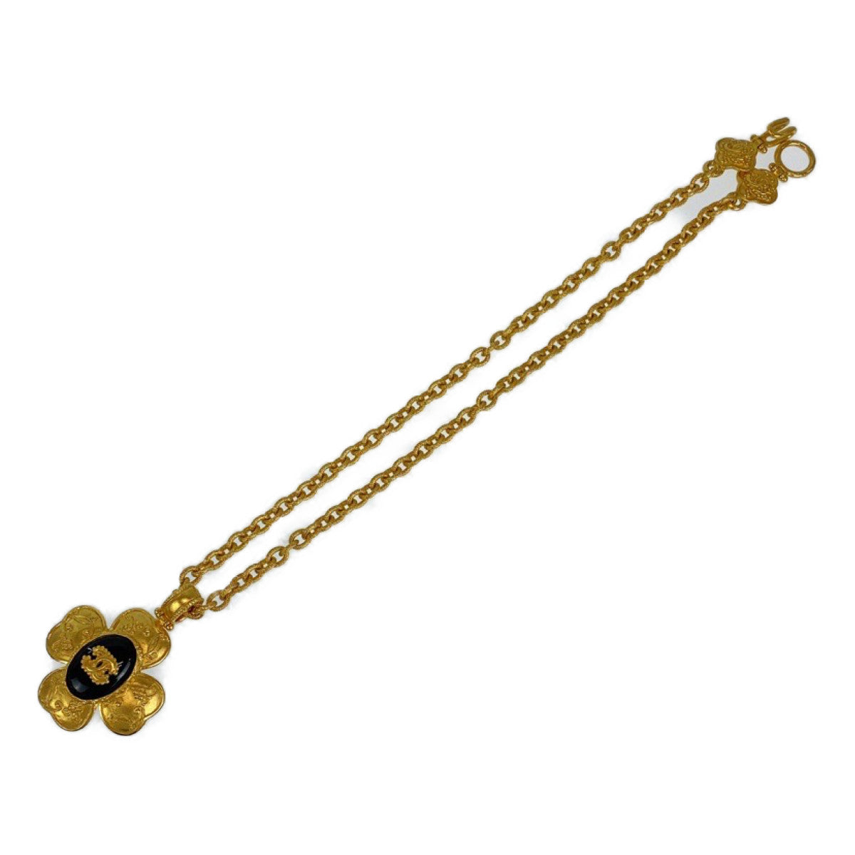 Chanel Vintage Gripoix Flower Pendant Necklace