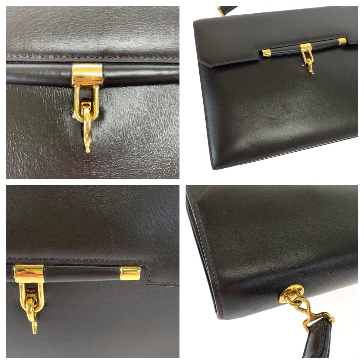 Hermes Vintage Paroniere Leather Handbag