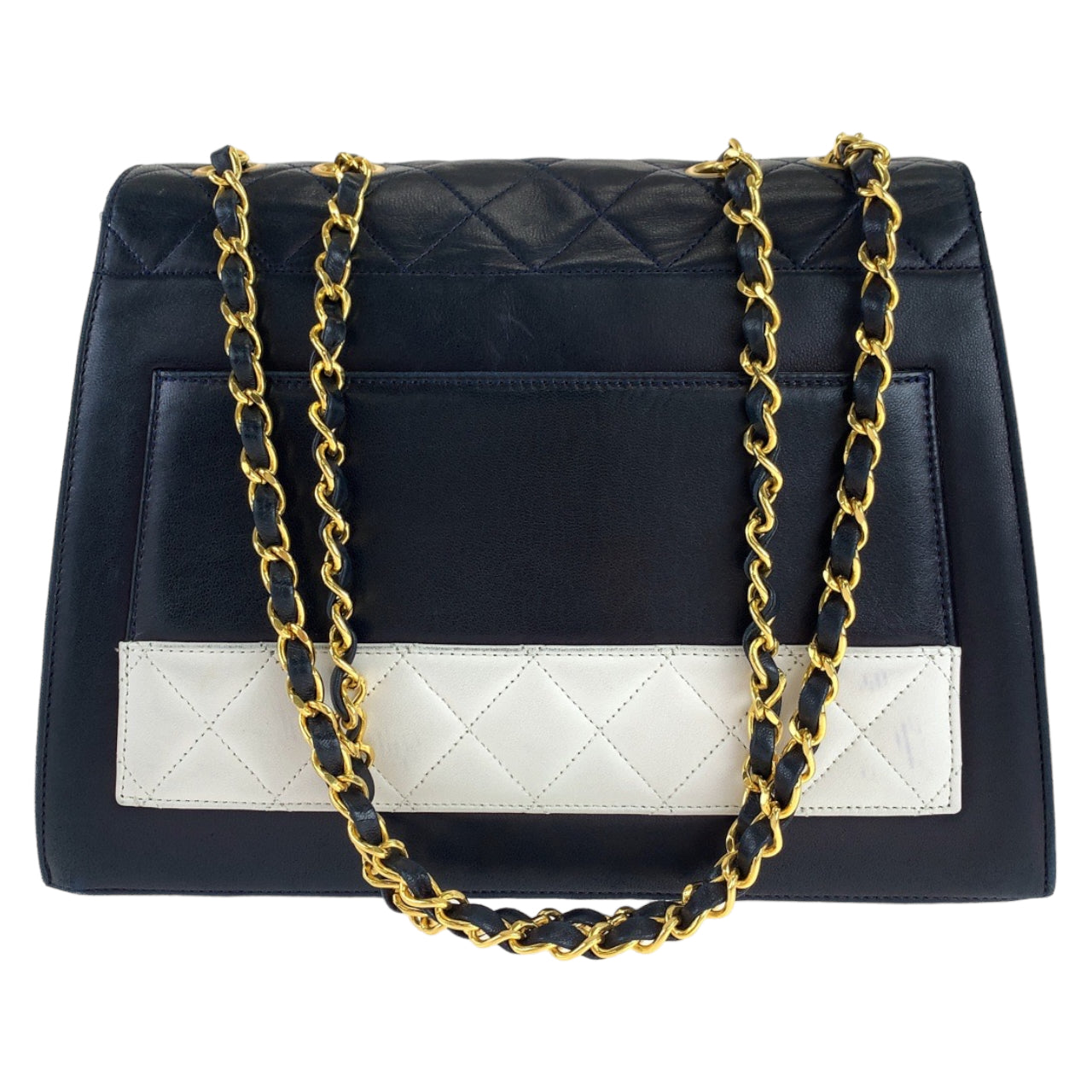 Chanel Lambskin Trapezoid Matelasse Turn Lock Shoulder Bag in Very Good Condition