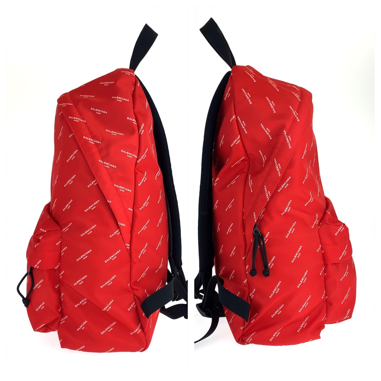 Balenciaga Explorer Nylon Backpack Red Black