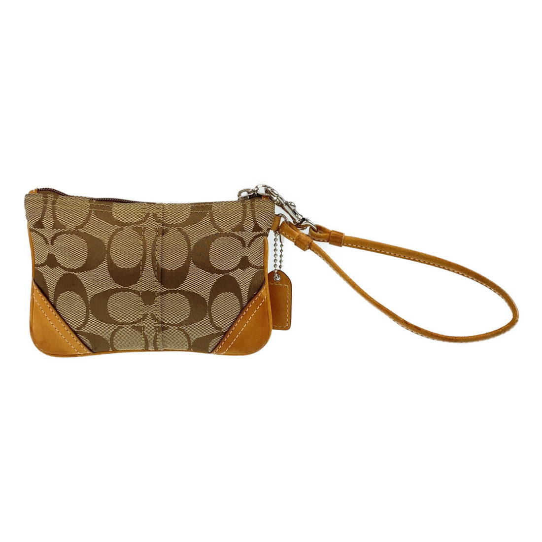 Coach Signature Canvas Leather Pouch