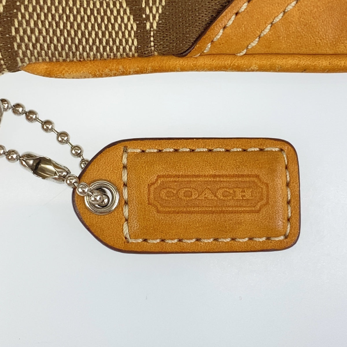 Coach Signature Canvas/Leather Pouch 402482 in Very Good Condition