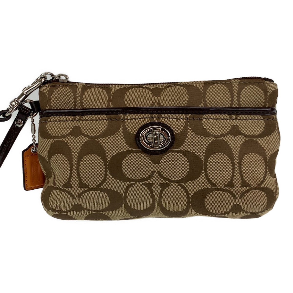 Coach Canvas/Leather Accessory Pouch Clutch