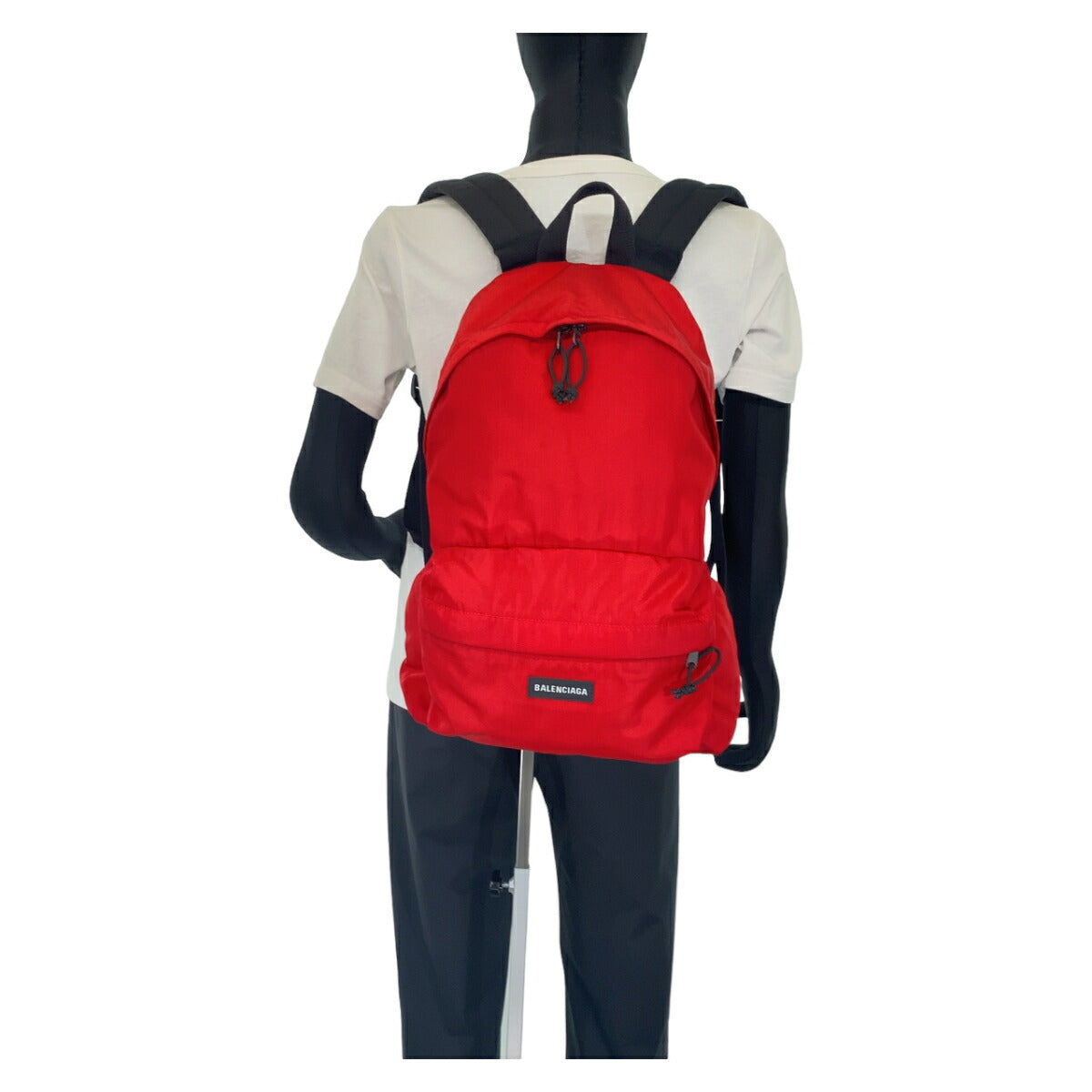 Balenciaga Nylon Explorer Backpack Red Black