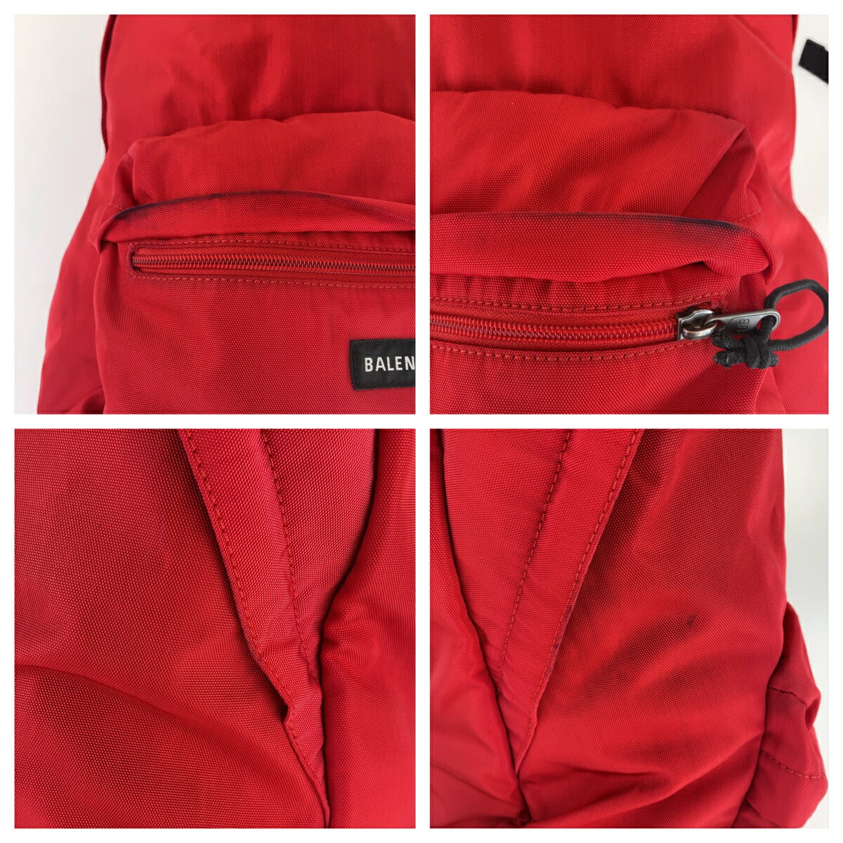 Balenciaga Nylon Explorer Backpack Red Black