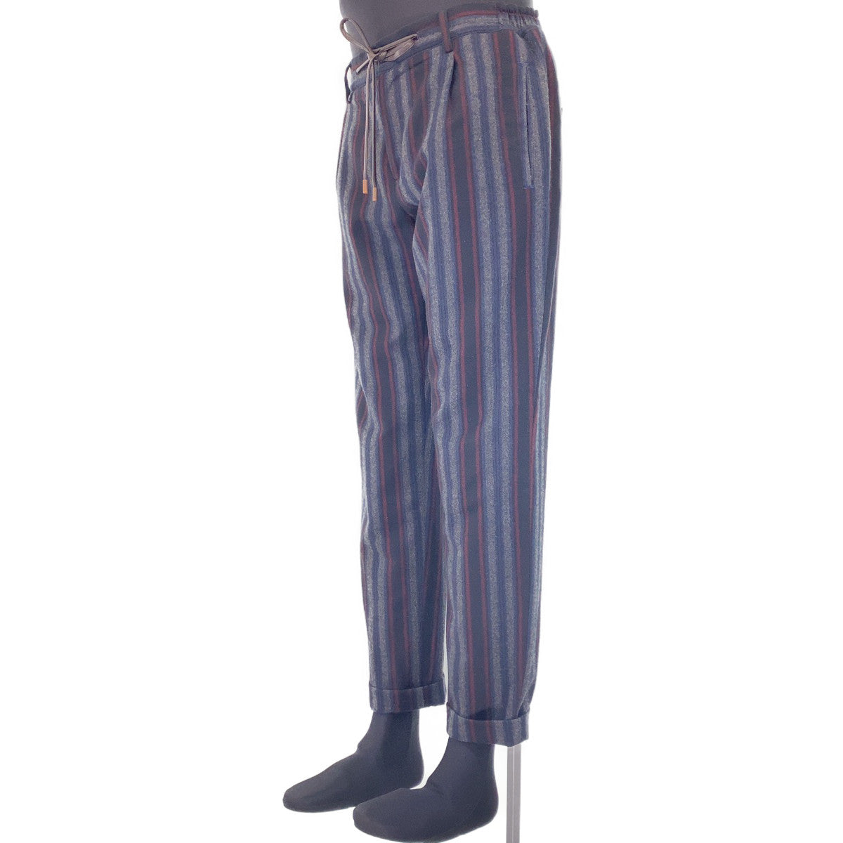 BERNARDO GIUSTI Wool/Cotton Gray Black Trousers