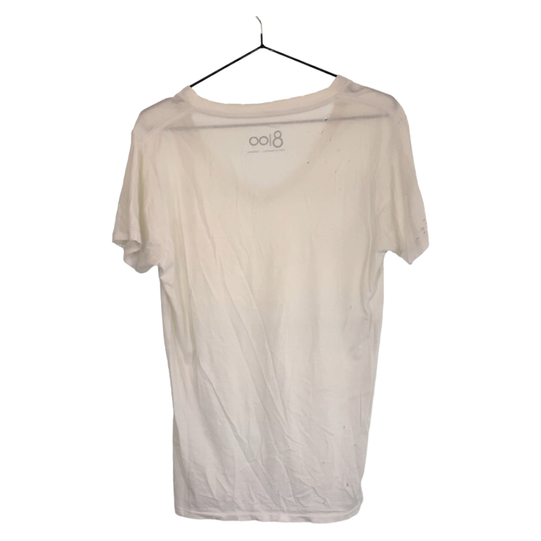 Ron Herman Cotton V-Neck T-Shirt XS White in Very Good Condition