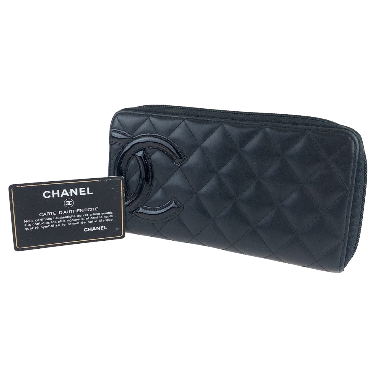 Chanel Cambon Line Lambskin Long Wallet