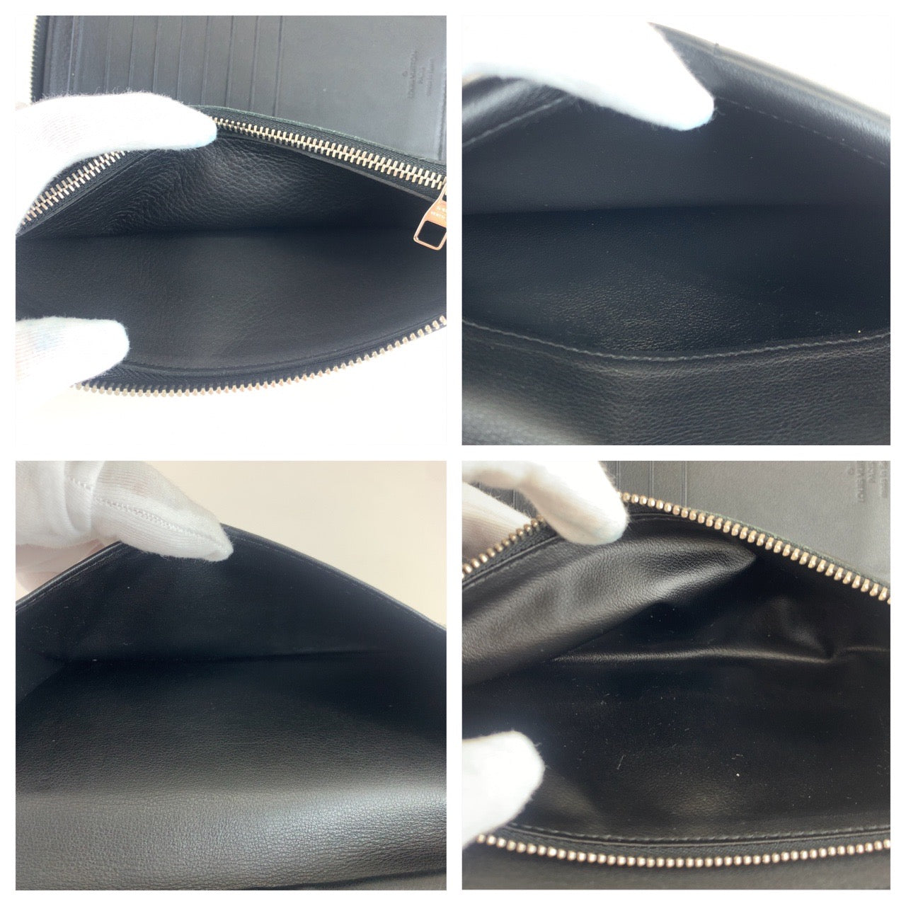 Louis Vuitton Zippy Wallet Black Leather