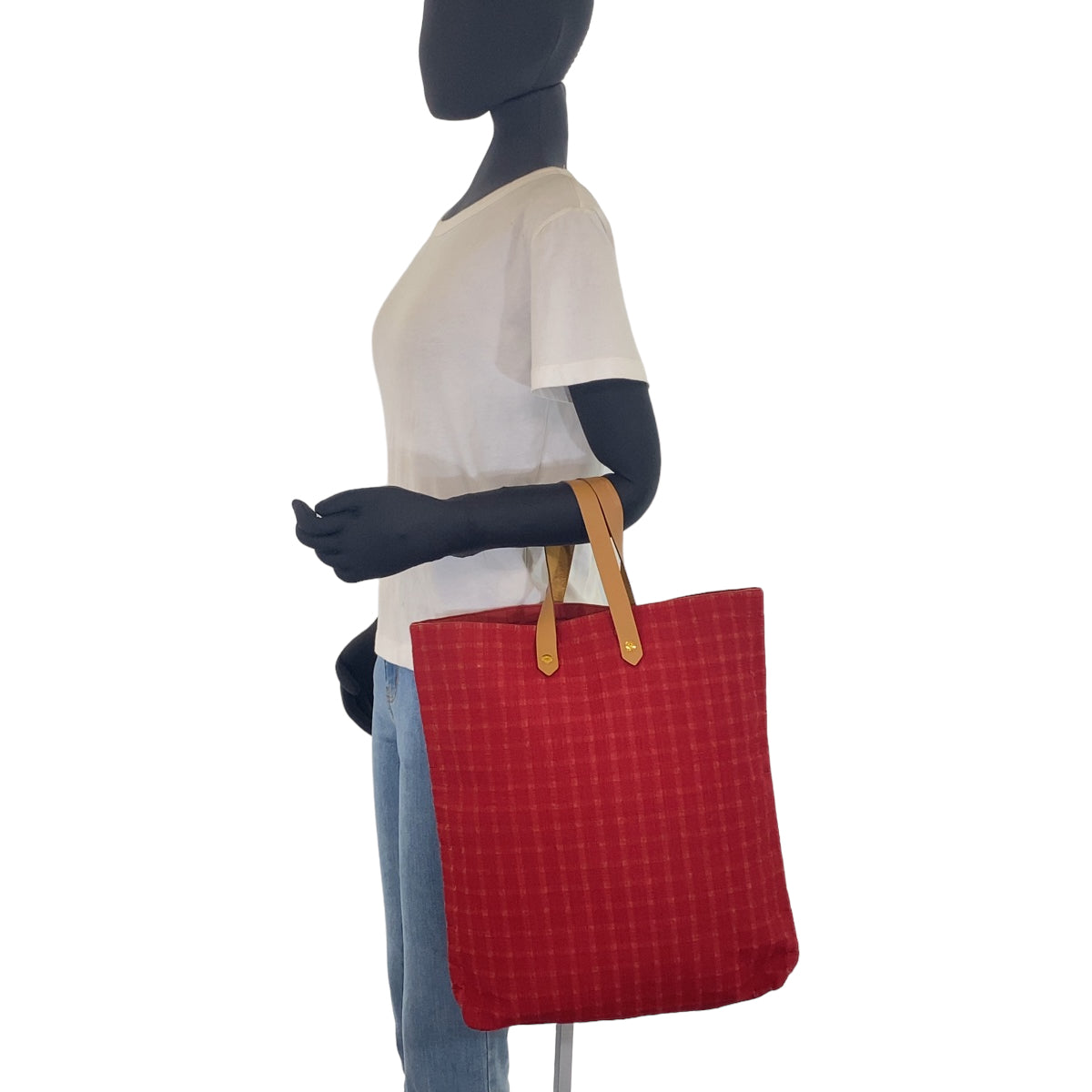 Hermes Amedaba GM Canvas Leather Tote Bag