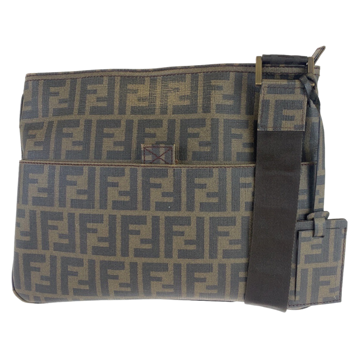 Fendi Zucca Pattern PVC Shoulder Bag