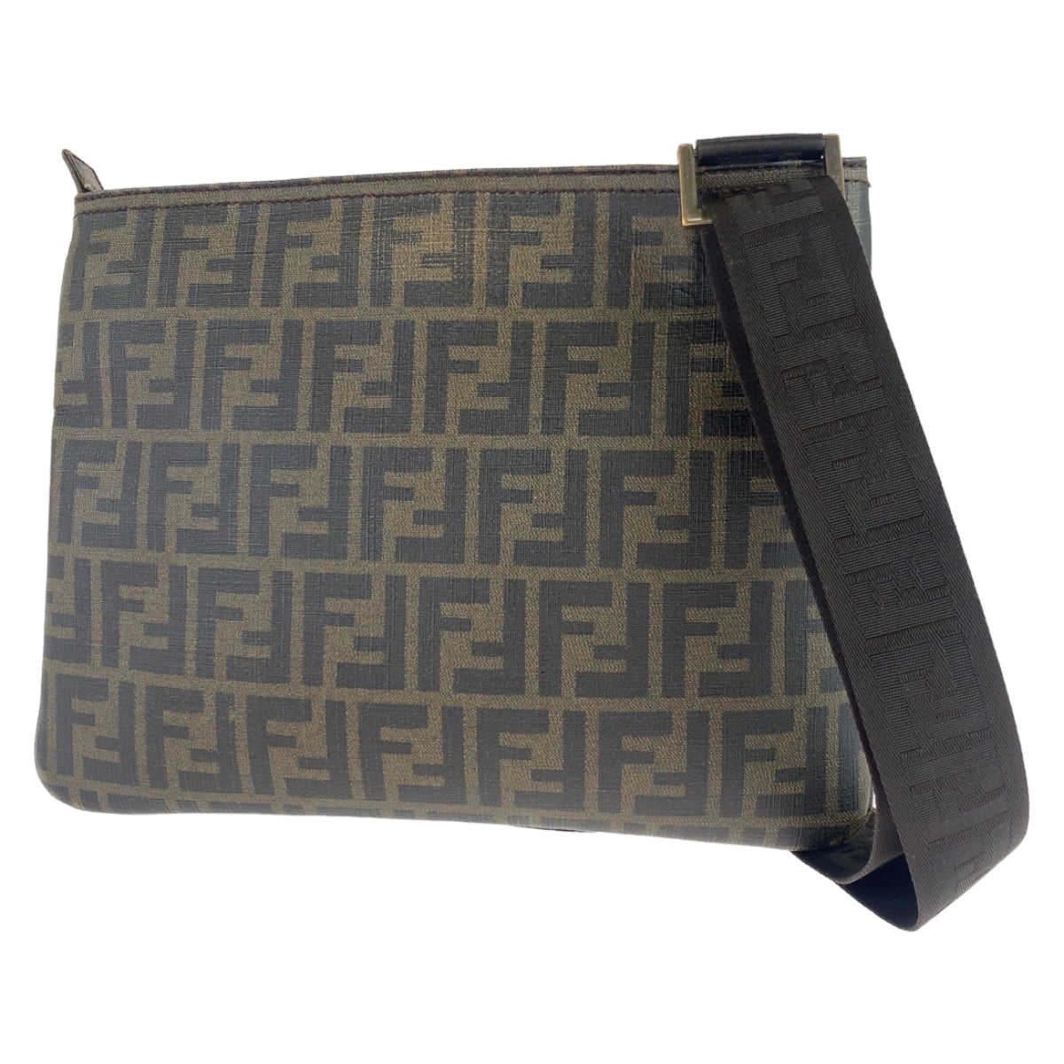 Fendi Zucca Pattern PVC Shoulder Bag