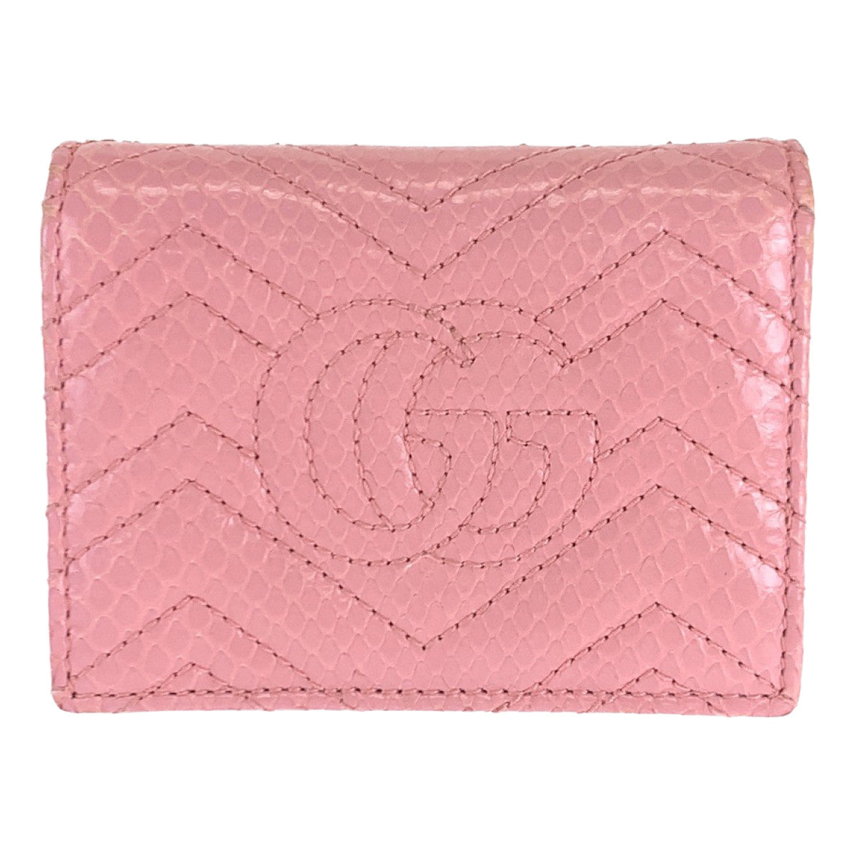 Gucci GG Marmont Python Compact Wallet 466492 in Great Condition