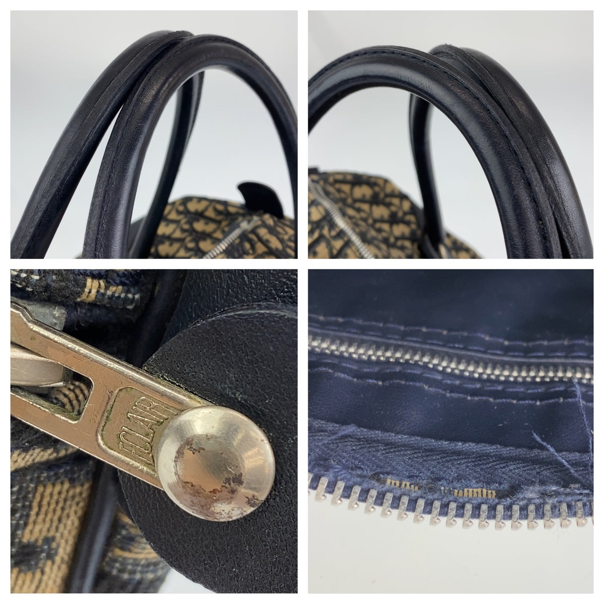 Dior Vintage Trotter Canvas Handbag