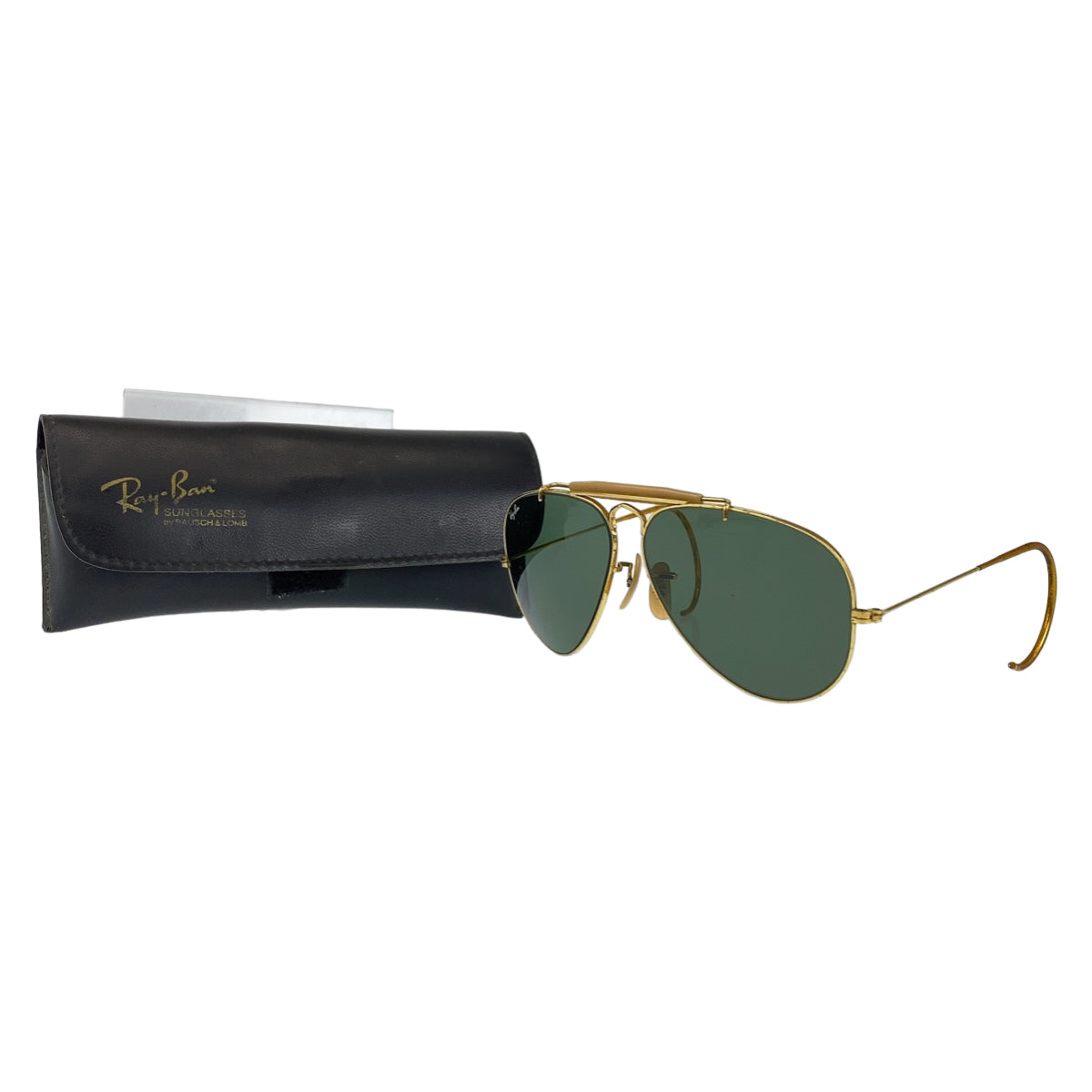 Ray-Ban Vintage B&L Gold Green Metal Sunglasses