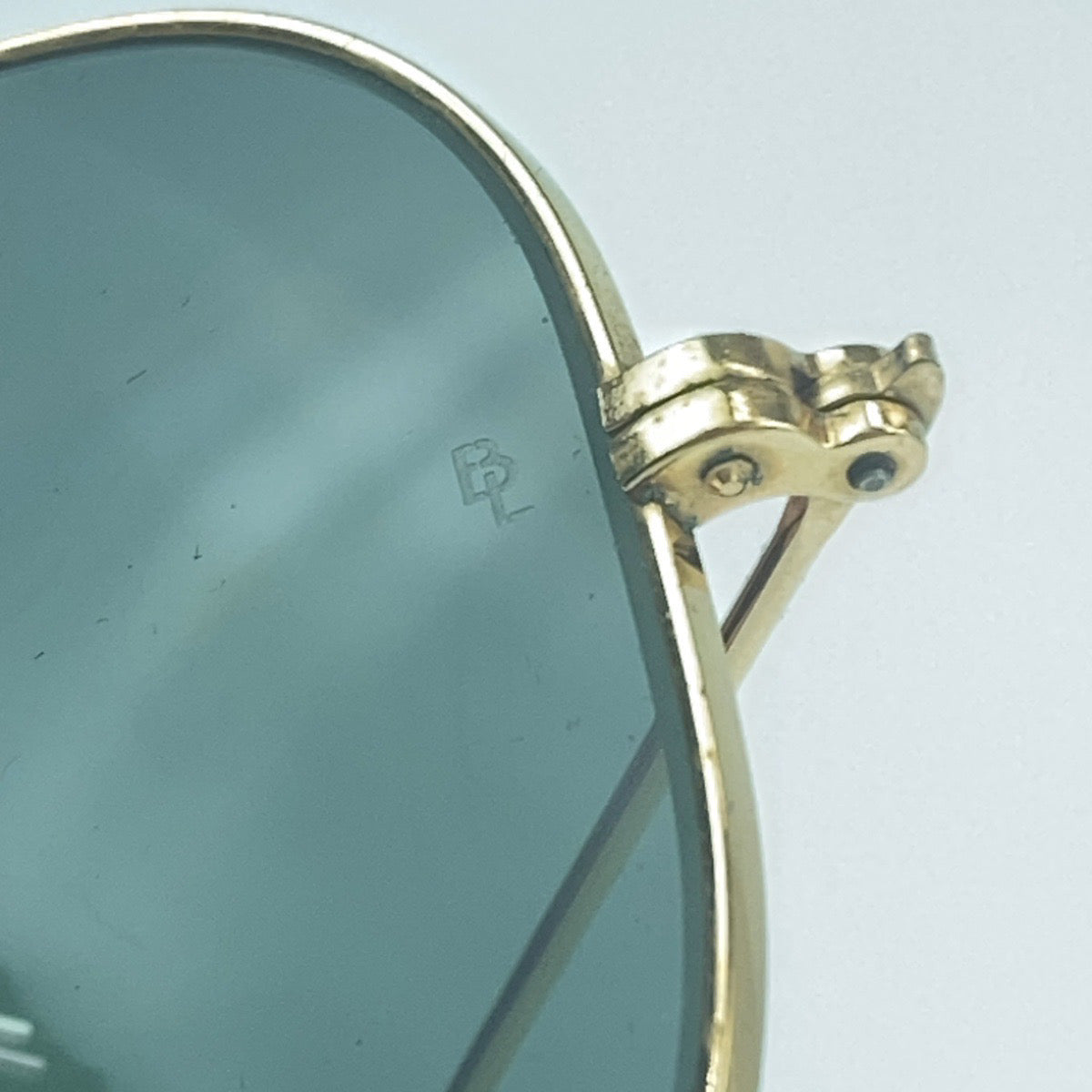 Ray-Ban Vintage B&L Gold Green Metal Sunglasses