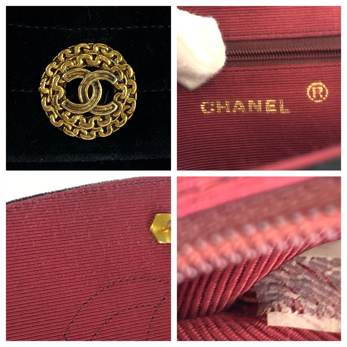 Chanel Velour Half Moon Coco Mark Shoulder Bag 403521 in Great Condition