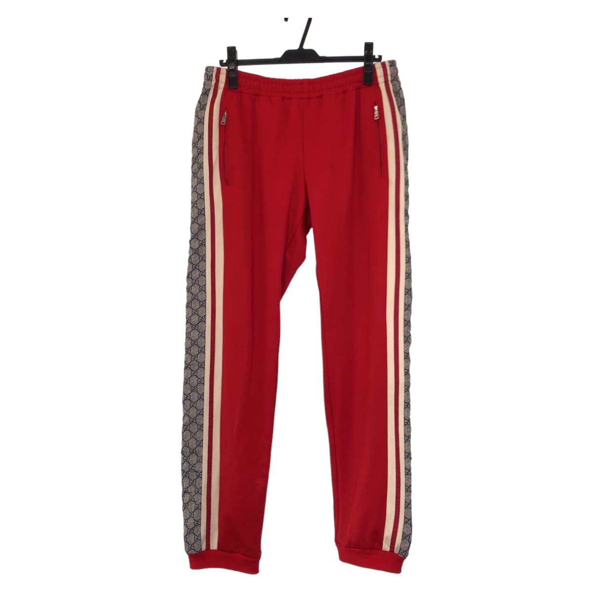 Gucci Technical Jersey Pants Polyester/Cotton L Red in Very Good Condition