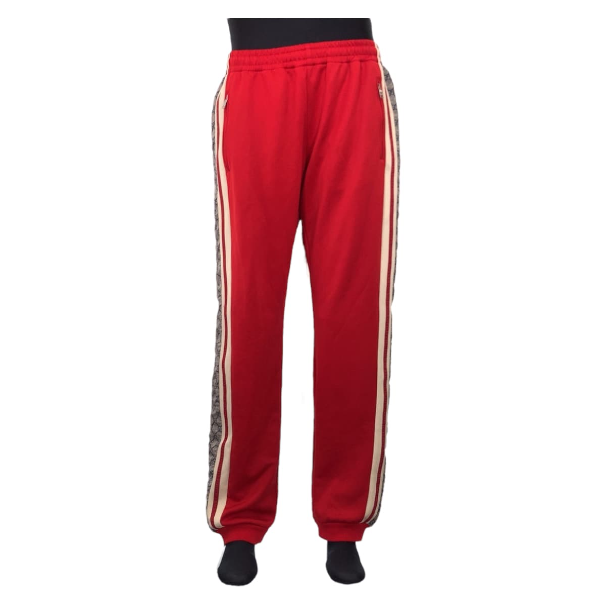 Gucci Technical Jersey Pants Polyester/Cotton L Red in Very Good Condition