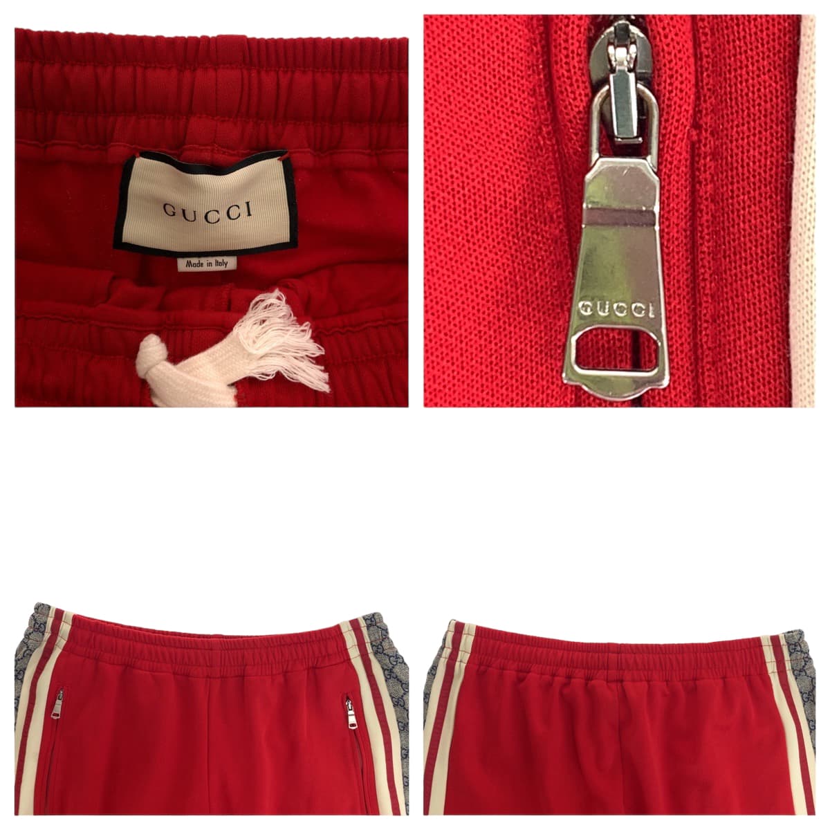 Gucci Technical Jersey Pants Polyester/Cotton L Red in Very Good Condition