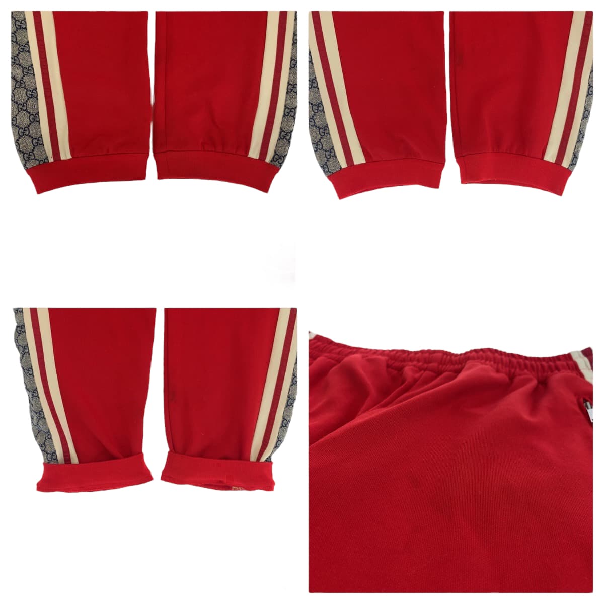 Gucci Technical Jersey Pants Polyester/Cotton L Red in Very Good Condition