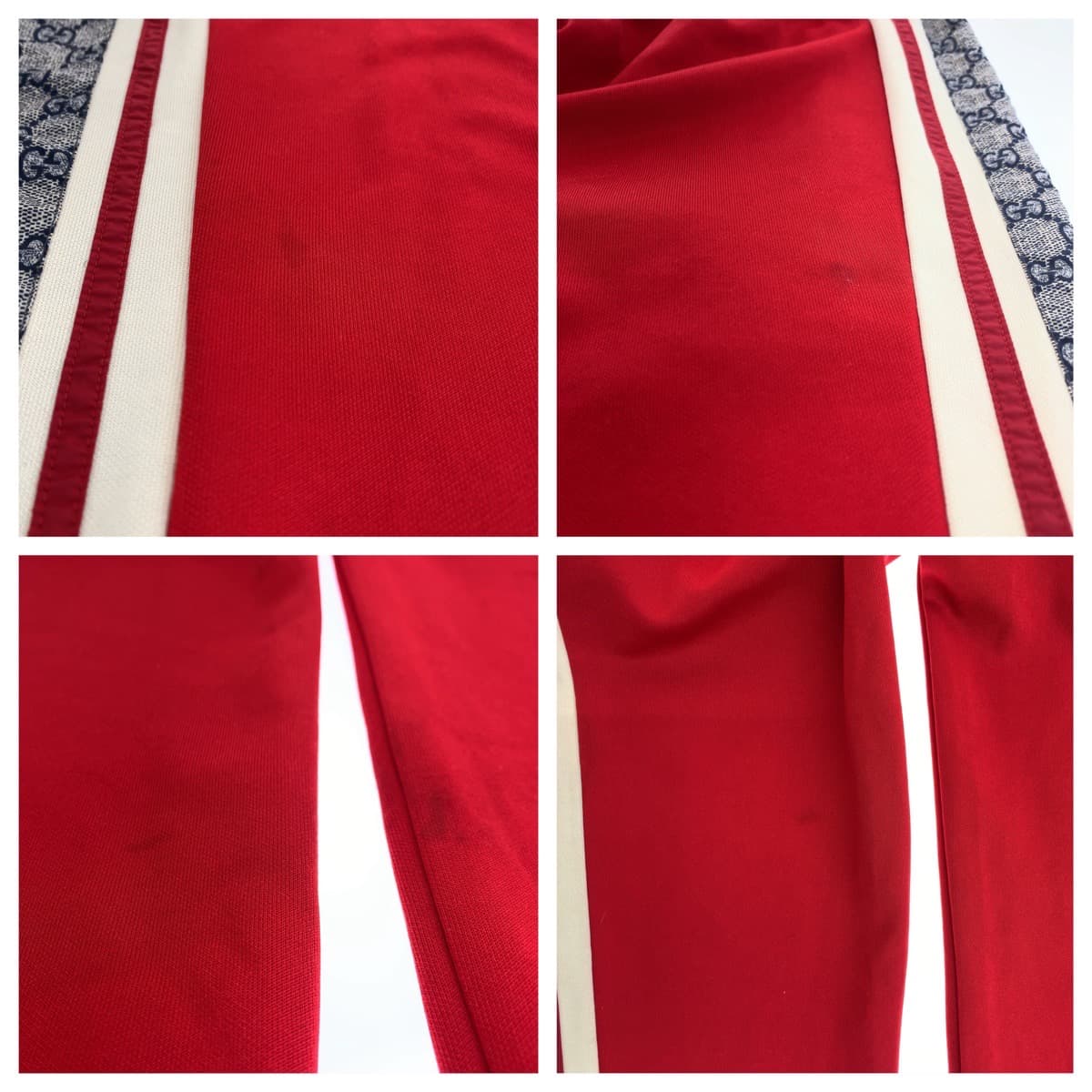 Gucci Technical Jersey Pants Polyester/Cotton L Red in Very Good Condition